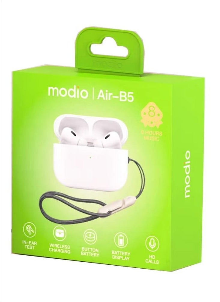 modio Modio Air-B5 Wireless Bluetooth Earbuds With Multifunctional Touch Control and High Definition Sound Quality Compatible With All Android Devices  - Image 2
