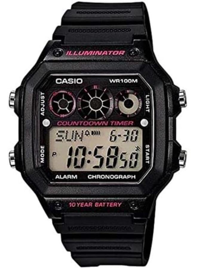 Casio Men's Digital Dial Resin Band Watch AE-1300WH-2AVDF