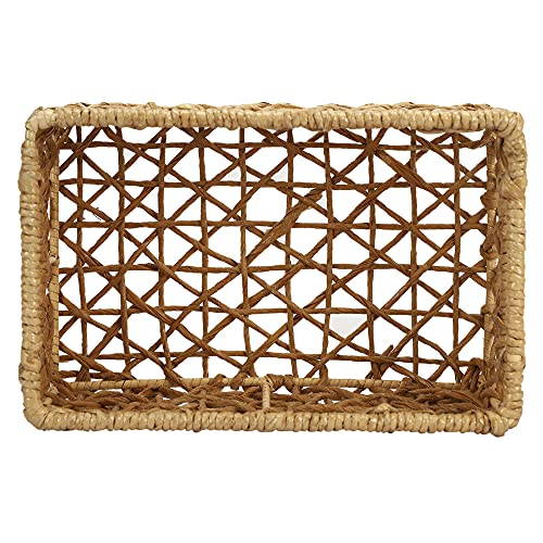 DECOWAY Wicker Basket for Cloths, Storage Basket, Bin Organizer (11 L x 7 W x 5 H) (Beige)(Rattan) - Image 4