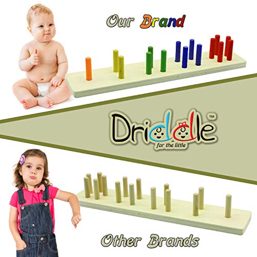 Driddle Wooden Educational Sorting and Stacking Toy - Learn Color and Shape Recognition – Puzzle Blocks Toy for Toddlers – Preschool Children Game – Kids Montessori Education - Image 3