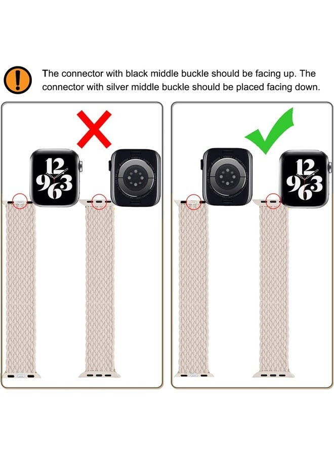 بولوز حزام بديل مضفر من السيليكون لساعة Apple Watch Series 42/44/45/49 مم - Image 2