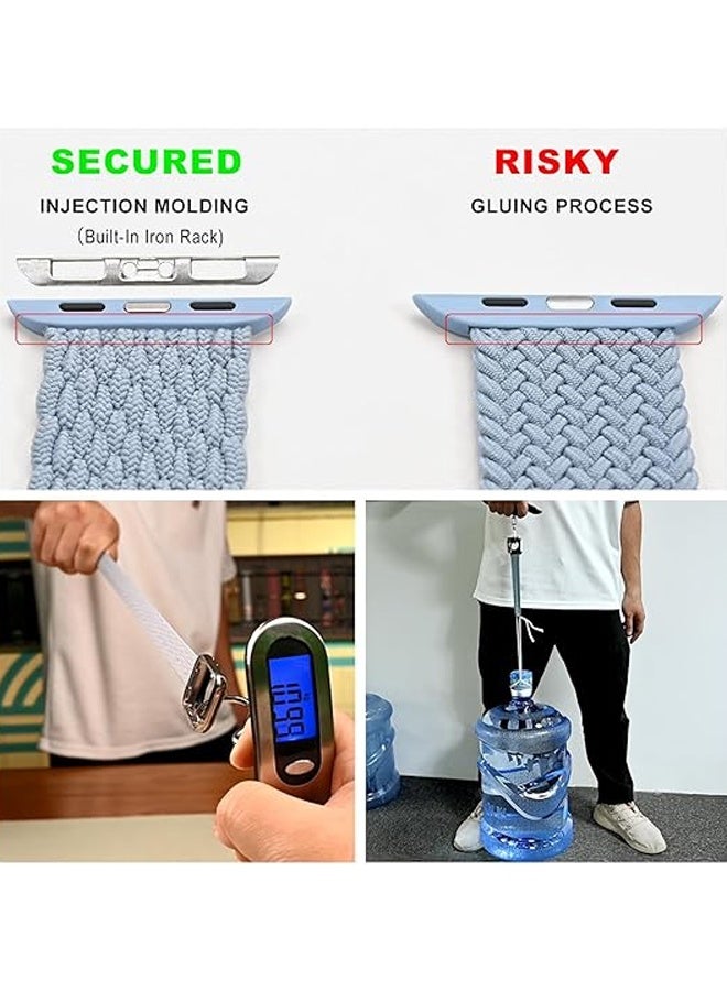 بولوز حزام بديل مضفر من السيليكون لساعة Apple Watch Series 42/44/45/49 مم - Image 3