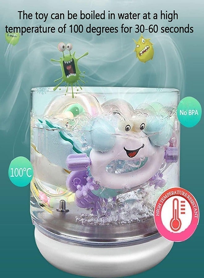 0TO1 TECH 14Pcs Baby Rattles & Teether Set | BPA-Free Food Grade Silicone | High-Temperature Sterilizable | Sensory Development Toys for 0-12 Months | Perfect for Saudi Babies - Image 2