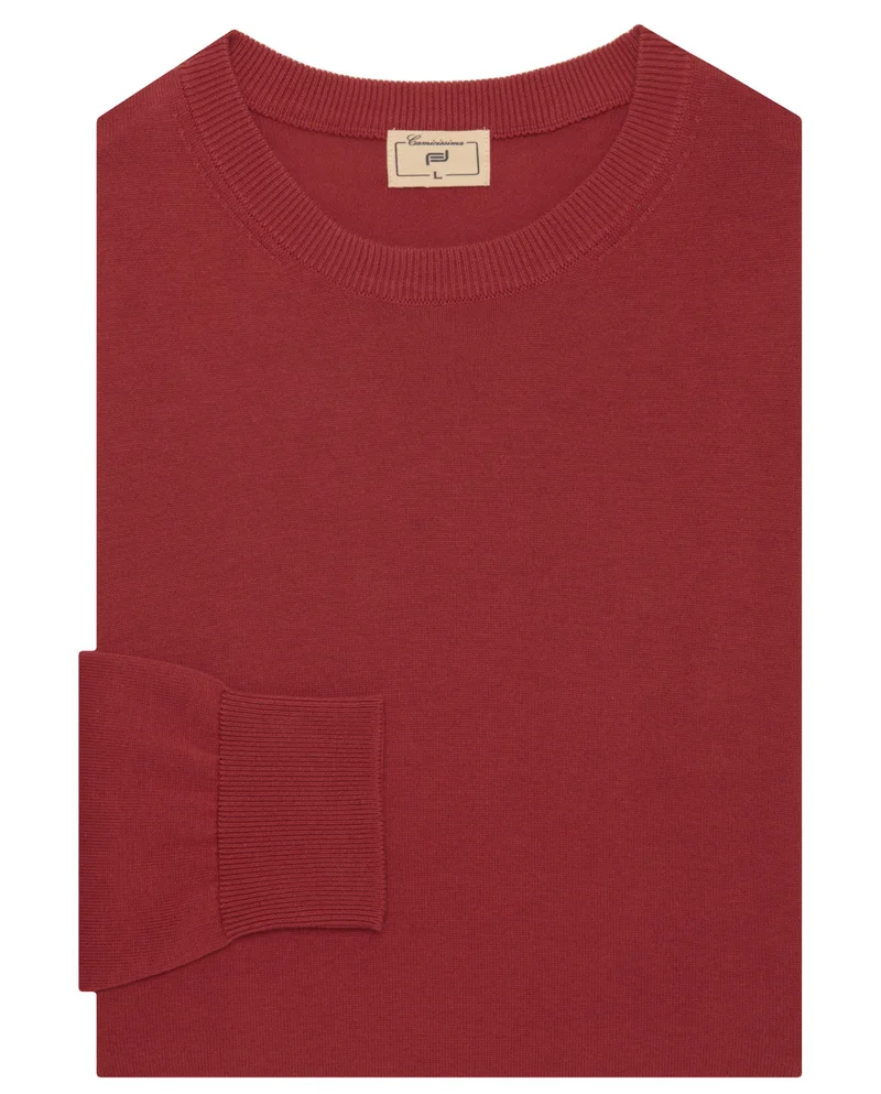 Camicissima Cotton Basic Crew Neck Sweater