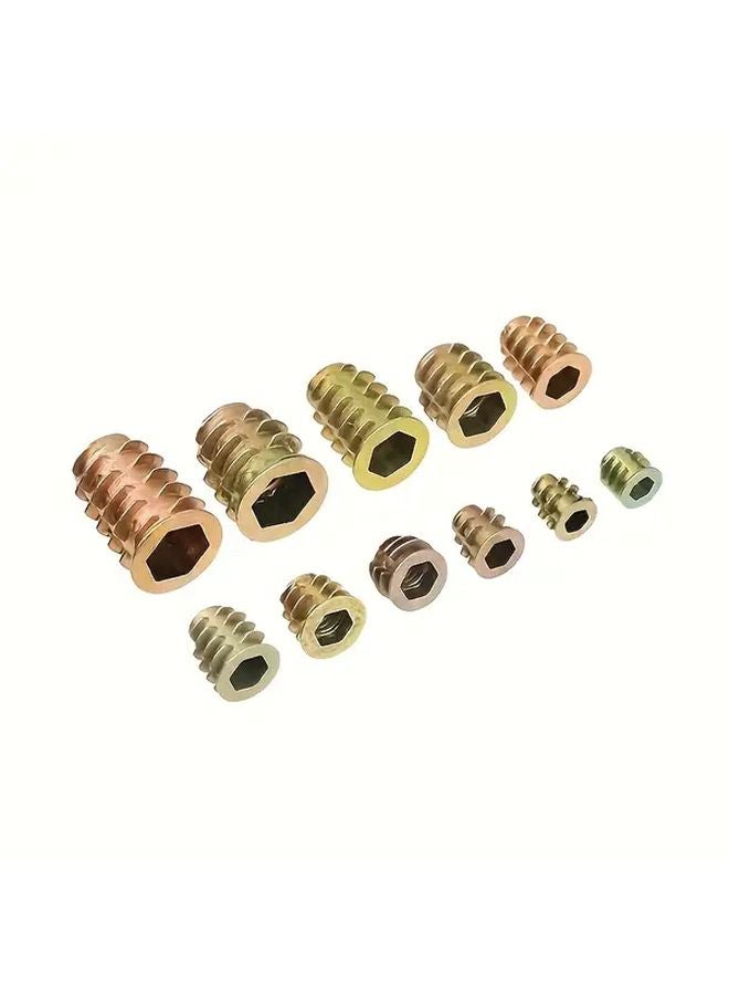 70pcs Wood Thread Insert Tool Kit Furniture Bolt Nut Fastener Connectors Hex Socket Screwdrivers - Image 5