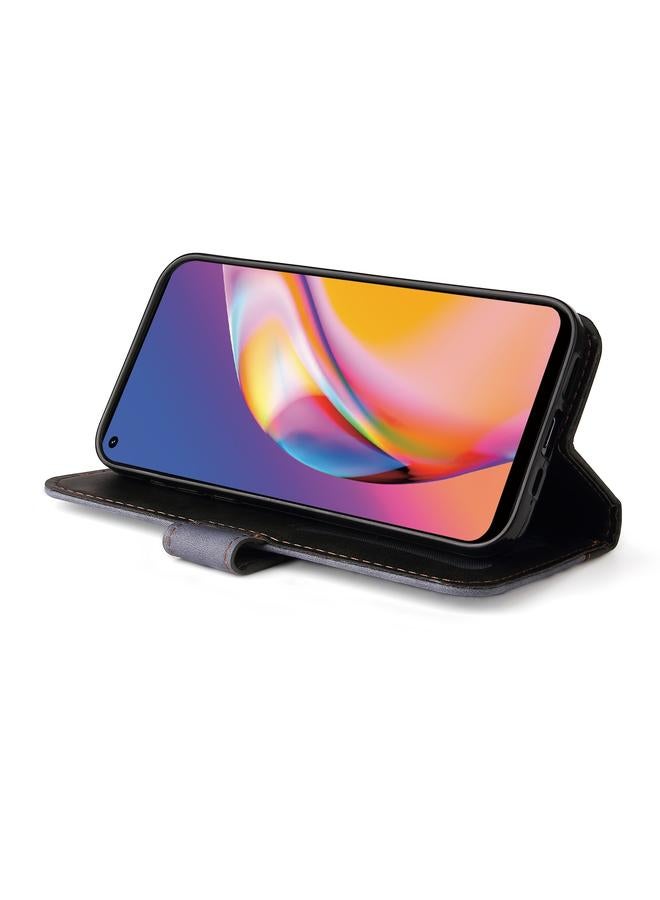 S-TOP Case For OPPO A94 5G/F19 Pro+ 5G/Reno5 Z/A95 5G Business Stitching-Color Horizontal Flip PU Leather Case with Holder & Card Slots & Photo Frame & Lanyard - Image 5