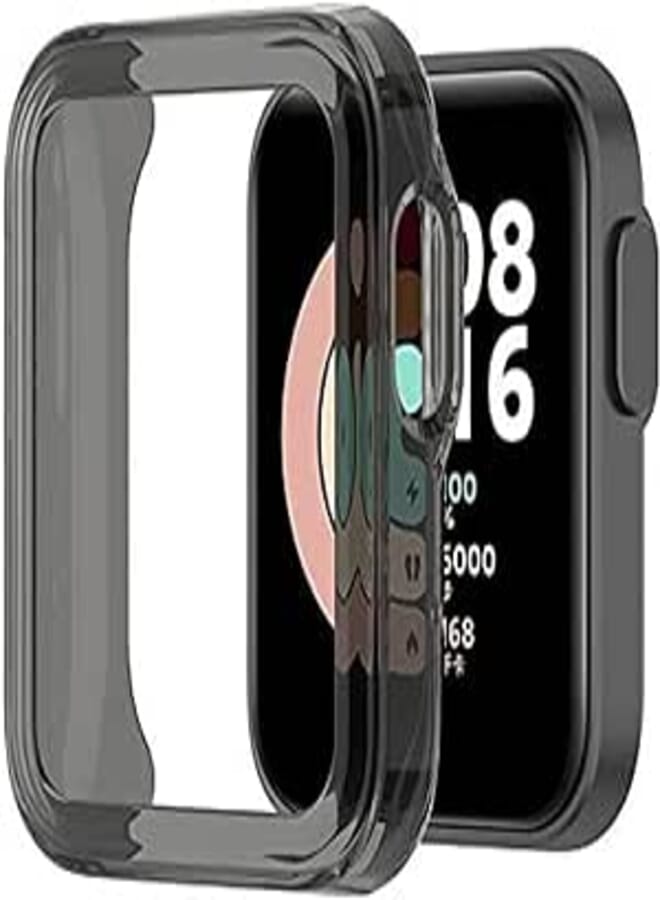 Beauenty Heavy-Duty Overall Full Body Protective TPU Anti-Scratch Bumper Cover for Mi Watch Lite, Redmi Watch (Black)