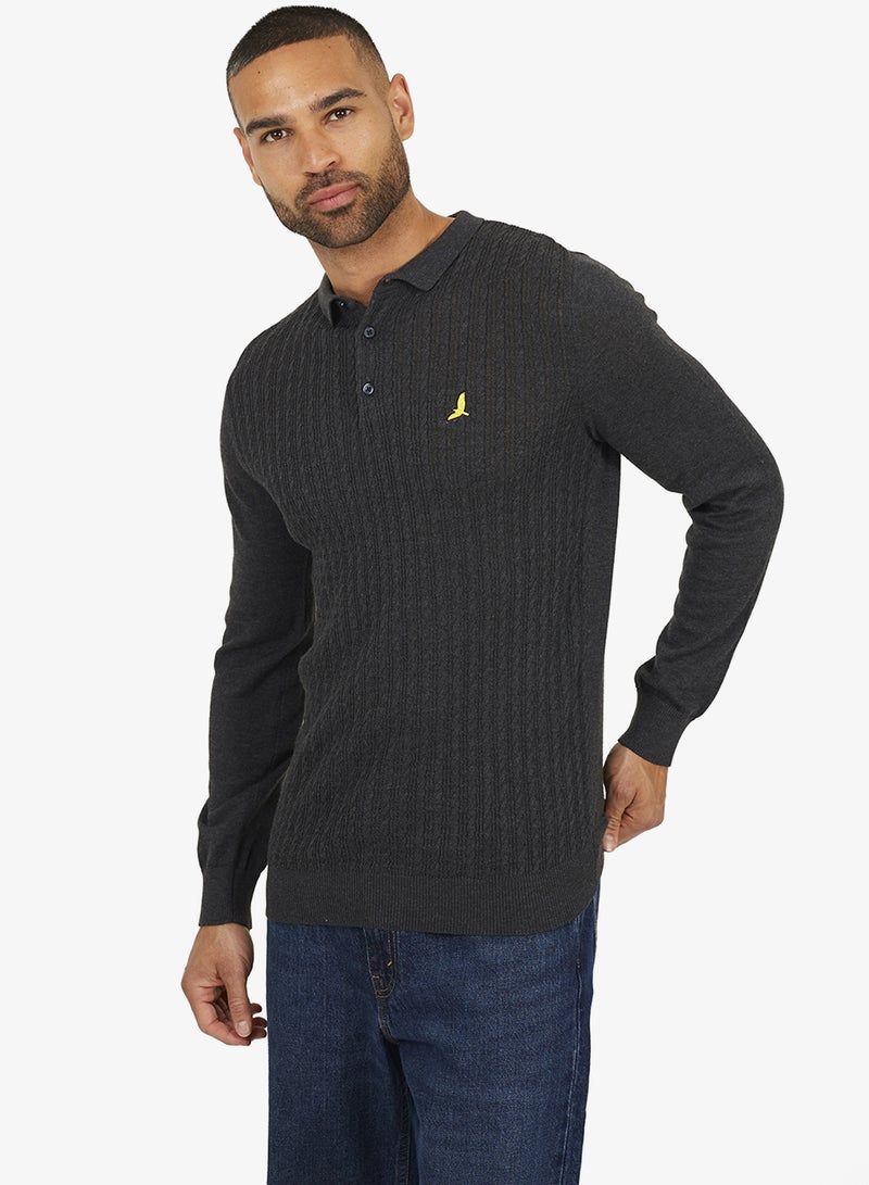 BRAVE SOUL Ribbed Collar Sweater - Image 5