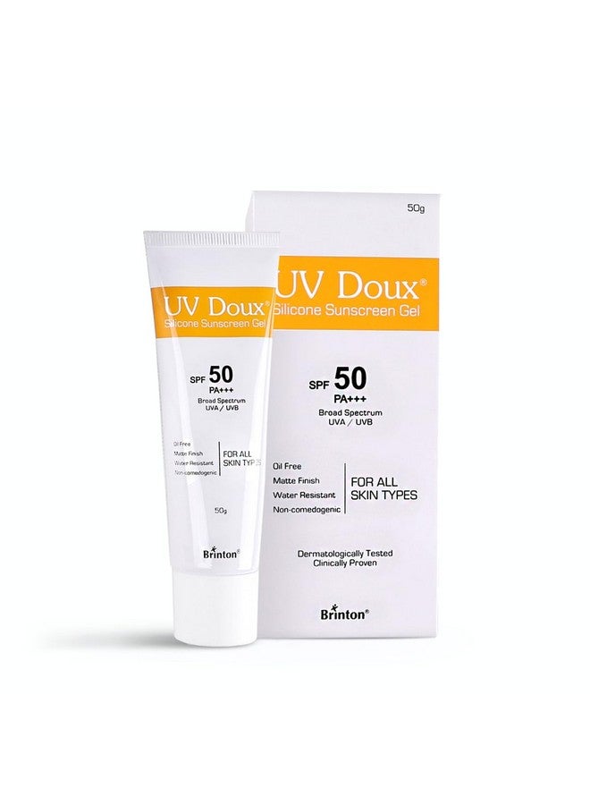 Brinton جل واقي شمس للوجه والجسم من برينتون هيلث كير يوفدوكس مع SPF 50 PA+++ بلمسة نهائية غير لامعة وصيغة خالية من الزيت | واقي شمس مقاوم للماء | حماية ضد أشعة UVA/UVB (100 جرام) عبوة من 2 - لجميع أنواع البشرة - Image 2