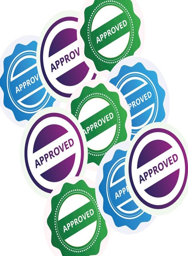 SLGIFT Vinyl Approved Theme Sticker, Self-Adhesive Vinyl Stickers, 54 Pieces, 2 x 2 Inches Round Sticker, 9 Unique Designs, R041 - Image 3