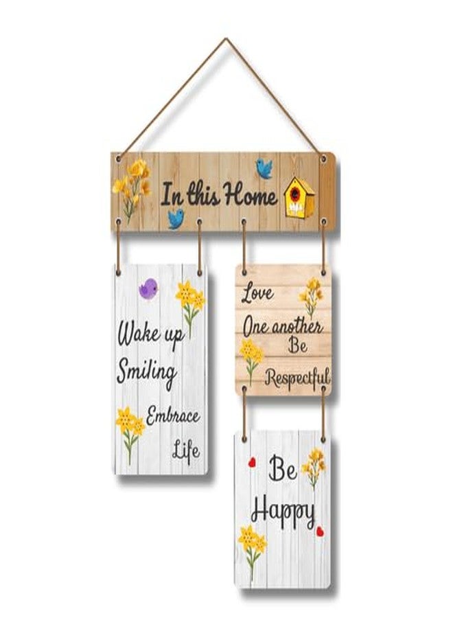 Art Monk In This Home Wooden Wall Hanging item for Living Room | Bedroom | Home Decor | Gifts | Quotes Decor Item | Wall Art For Hall | Mdf Wall Decoration - Image 1