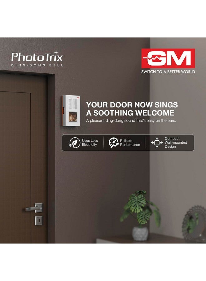 GM 4006 Phototrix Ring Doorbell, Wall-Mounted Ding Dong Bell, Soothing Chime Suitable for Hotel Rooms and Homes - Image 2