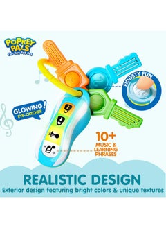 JOYIN JOYIN Baby Musical Toy Phone and Car Keys Teether Set, 60+ Music and Learning Phrases, Baby Learning Toys 10 Months, Toddler Birthday Gifts for Girs Boy Toys  - Image 3