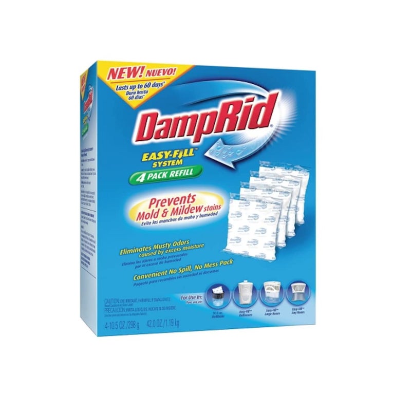 DampRid Easy Fill Moisture Absorber Refill No Scent 42 Oz, 3 Pack - Image 3