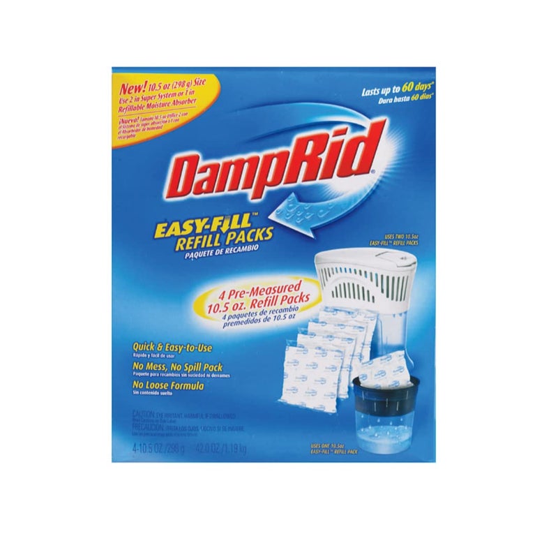 DampRid Easy Fill Moisture Absorber Refill No Scent 42 Oz, 3 Pack - Image 2