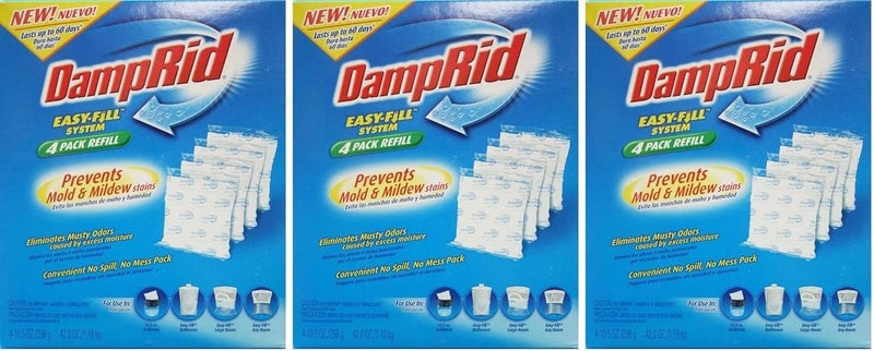 DampRid Easy Fill Moisture Absorber Refill No Scent 42 Oz, 3 Pack - Image 1