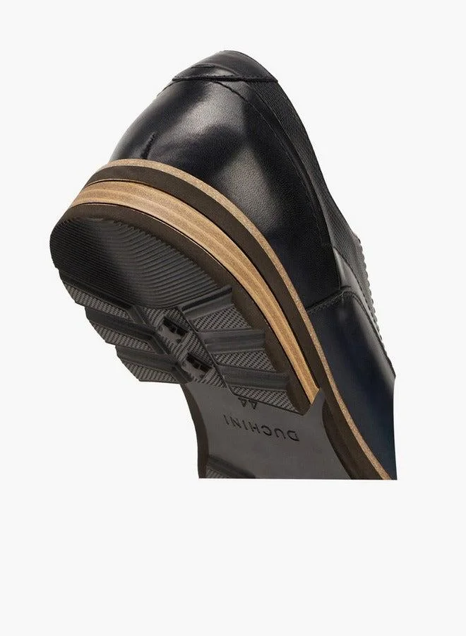 DUCHINI NAVY Men's Textured Lace-Up Derby Shoes  | Best Price UAE