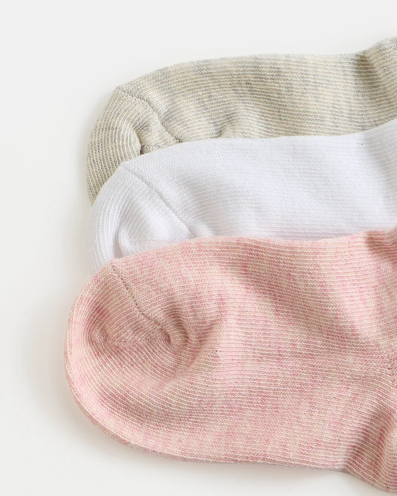 Redtag Infant Girls Assorted Ankle Socks Set (Pack Of 3)