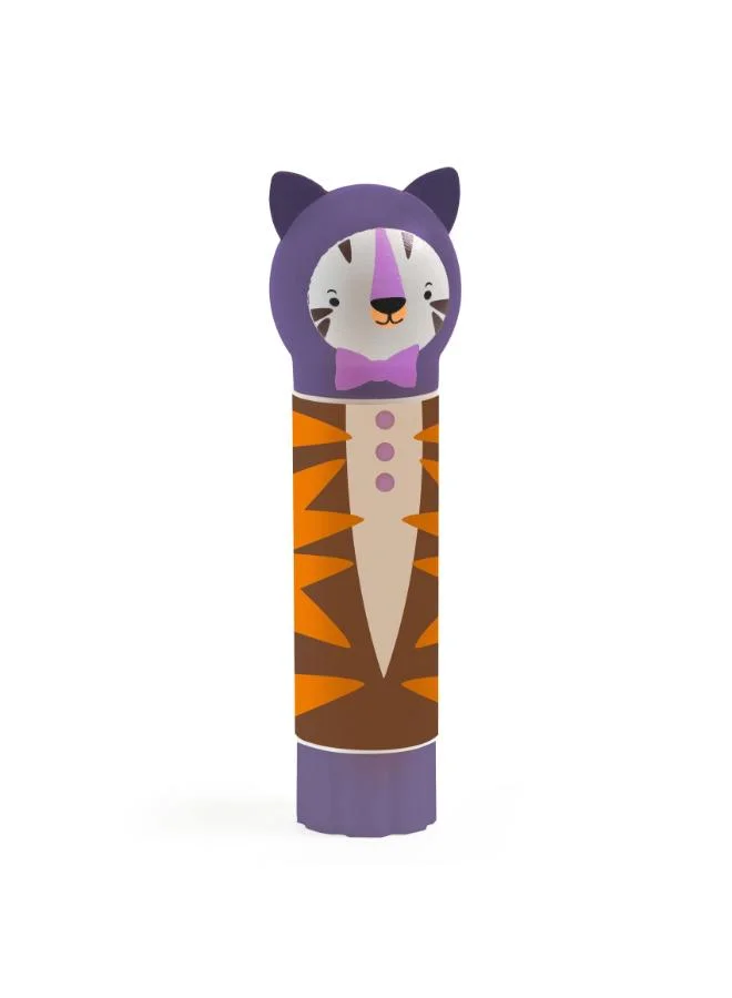 DJECO Djeco Glue Sticks Set, 9 Animal-Themed Tubes in Display Stand with Bear and Tiger Caps, Fun and Easy-to-Use Adhesive for Kids’ Crafts, School Projects , Creative Glue Sticks for Drawing