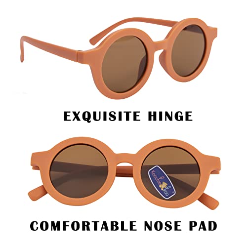 Koochie-Koo Classic Uv 400 Protected Round Shaped Modern Stylish Plastic Sunglass Mirror Sunlight Goggles Eyewear For Kids, 2 To 6 Years (Pack Of 1, Orange, Non-Polarized) Medium - Image 3