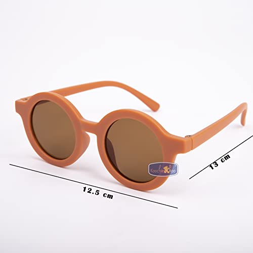 Koochie-Koo Classic Uv 400 Protected Round Shaped Modern Stylish Plastic Sunglass Mirror Sunlight Goggles Eyewear For Kids, 2 To 6 Years (Pack Of 1, Orange, Non-Polarized) Medium - Image 2