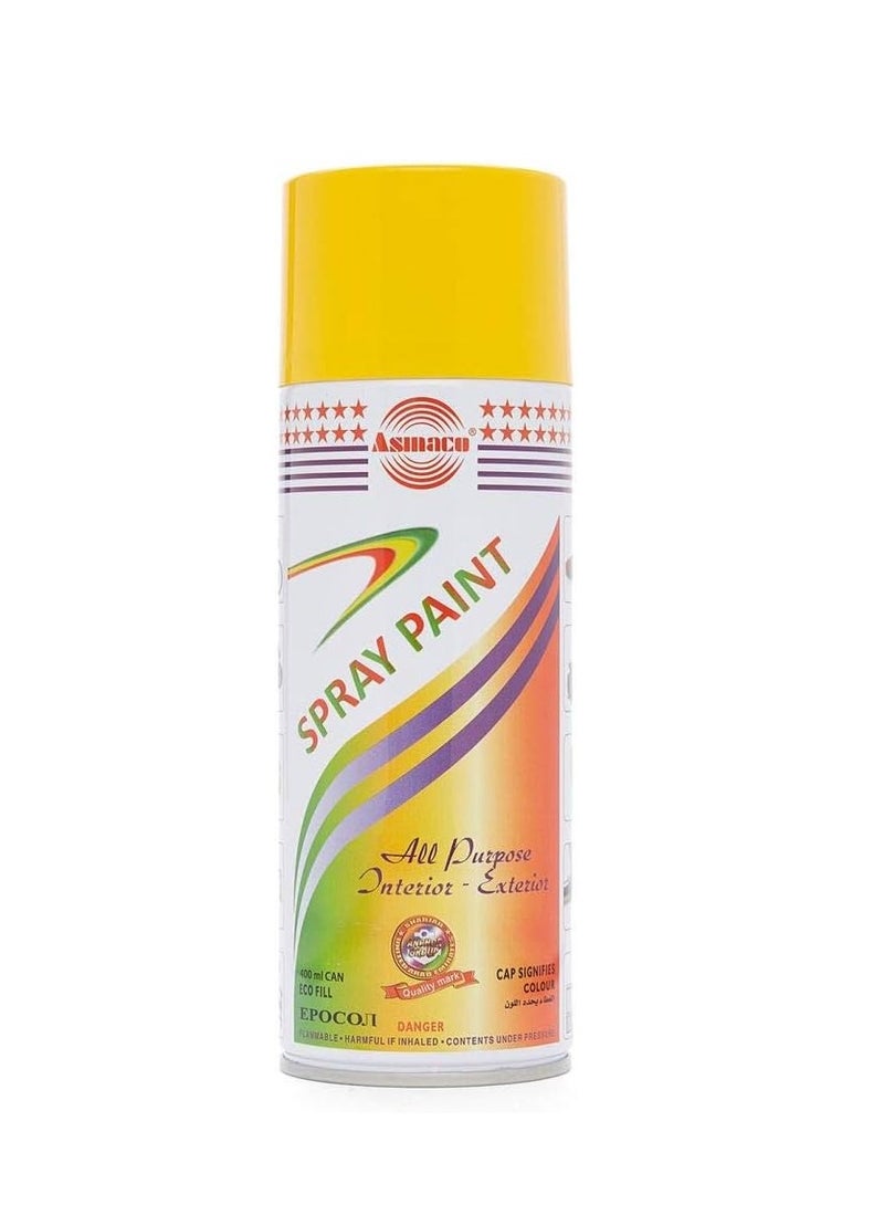 Asmaco All Purpose Interior and Exterior Spray Paint Yellow