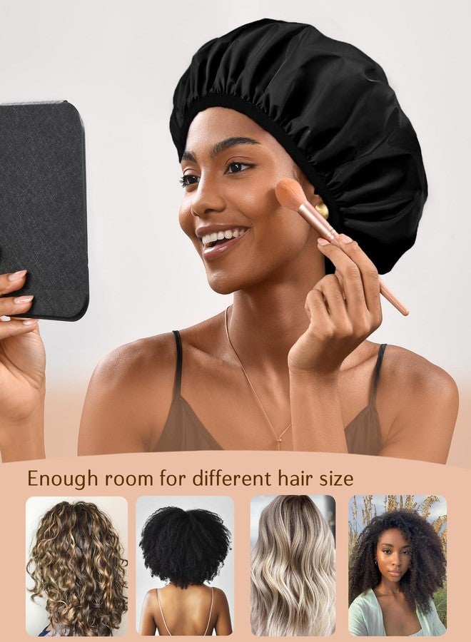 يانيبست قبعة استحمام يانيبست للنساء، مقاومة للماء - قبعات استحمام فاخرة، قبعة شعر قابلة لإعادة الاستخدام، قبعة شعر قابلة للغسل وغير قابلة للانزلاق تناسب معظم أنواع الشعر - Image 4