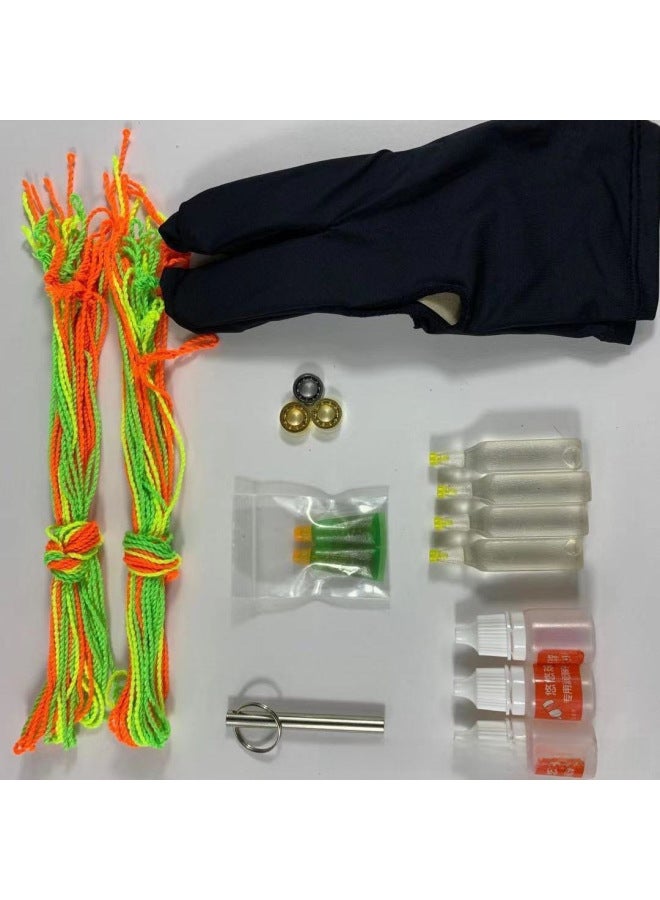 Yo-Yo Accessories Suit Rope Lubricating Oil Shaft Puller Gloves Center Shaft 10 Beads KK Ball Bearing Parts Side Shaft-Color:Silver One 10-bead Bearing - Image 4