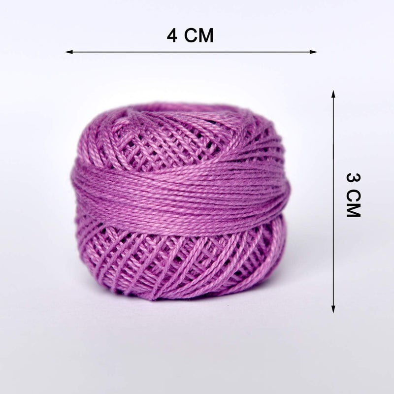 colored bird Crochet Thread 10 Balls Cardinal Size 8 for Crochet Hardanger Cross Stitch Needlepoint Hand Embroidery (Purple Series) - Image 3