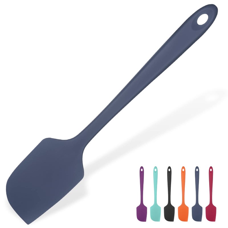 U-Taste 14in Extra Large Silicone Spatula: U-Taste 600F Heat Resistant Flexible Silicon Mixing Stirring Cooking Scraping Baking Bowl Scraper Seamless Spreader for Kitchen Nonstick Cookware (Midnight Blue) - Image 1