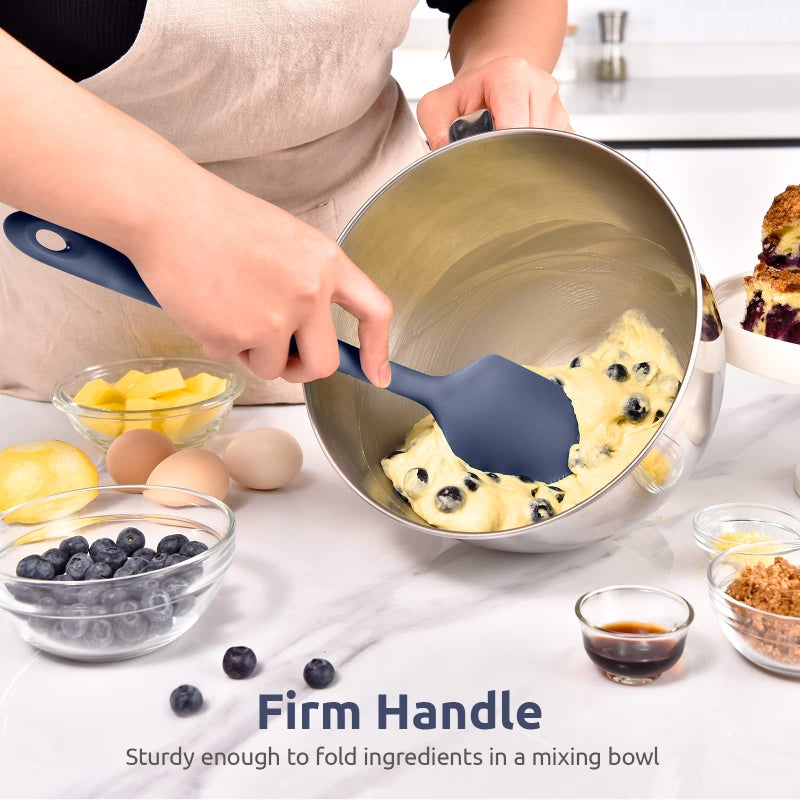 U-Taste 14in Extra Large Silicone Spatula: U-Taste 600F Heat Resistant Flexible Silicon Mixing Stirring Cooking Scraping Baking Bowl Scraper Seamless Spreader for Kitchen Nonstick Cookware (Midnight Blue) - Image 5