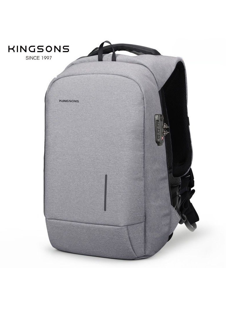 KINGSONS USB Charging Travel Backpack 17 inches+ password lock 