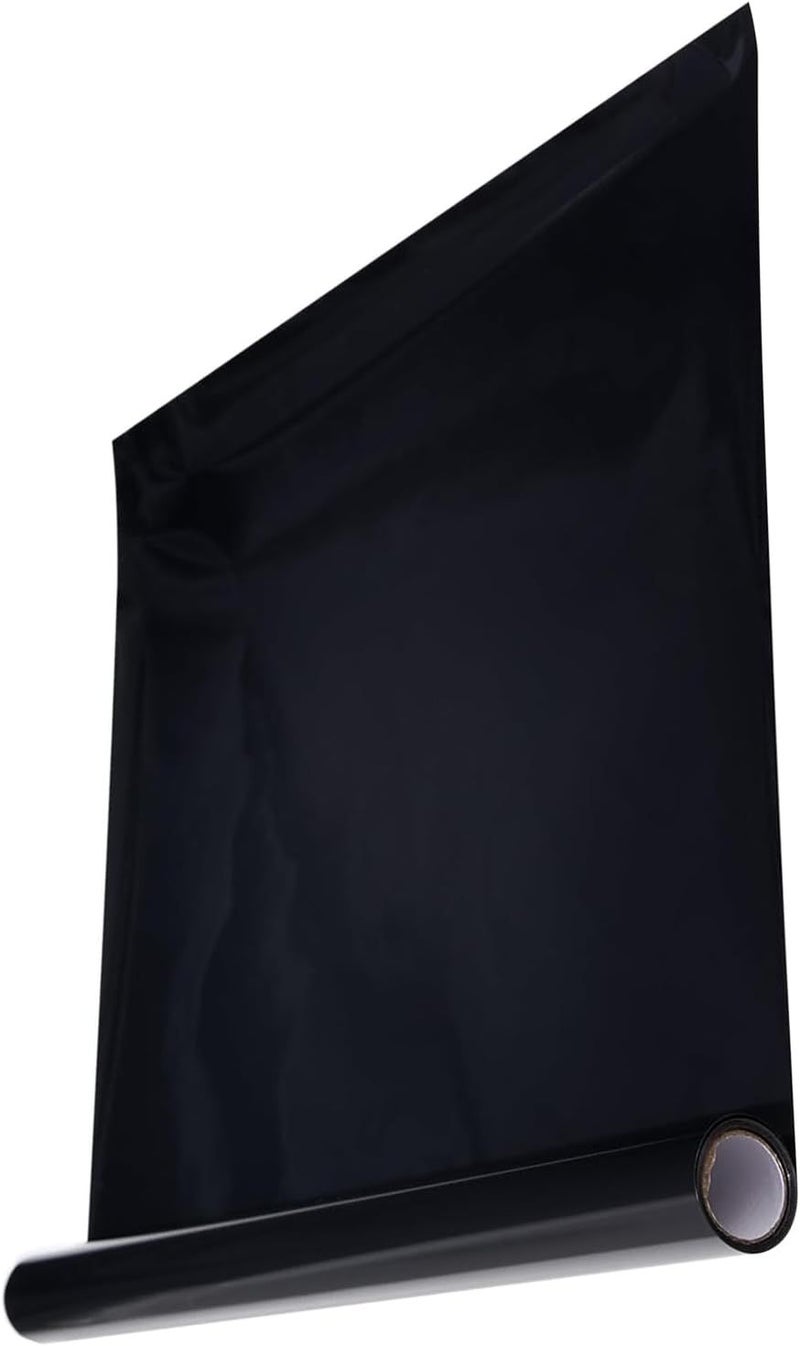 Black 30x300cm Fish Tank Background Static Cling Backdrop Decorate Sticker Noon - Image 1