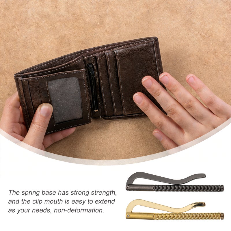 Mens Wallet, Durable Bifold Cash Holder with Spring Clamp for Everyday Use - Image 5