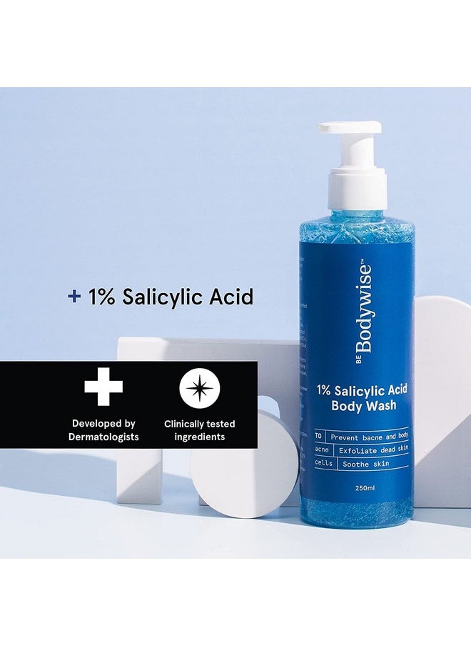 كن بودي غسول الجسم Be Bodywise 1% Salicylic Acid وغسول الوجه 2% Salicylic Acid | مع مستخلص الألانتوين والبابونج | ينظف البشرة بعمق ويمنع ظهور حب الشباب | خالٍ من البارابين وSLS | 350 مل  - Image 2