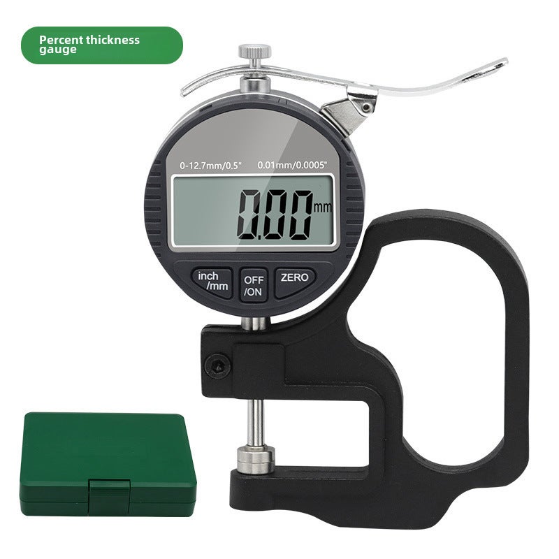 0-12.7mm Digital Display 100/1000 Thickness Gauge/Meter/Meter Suitable for Paper Film Cloth Tape(Percent Thickness Gauge-Accuracy 0.01mm) - Image 1