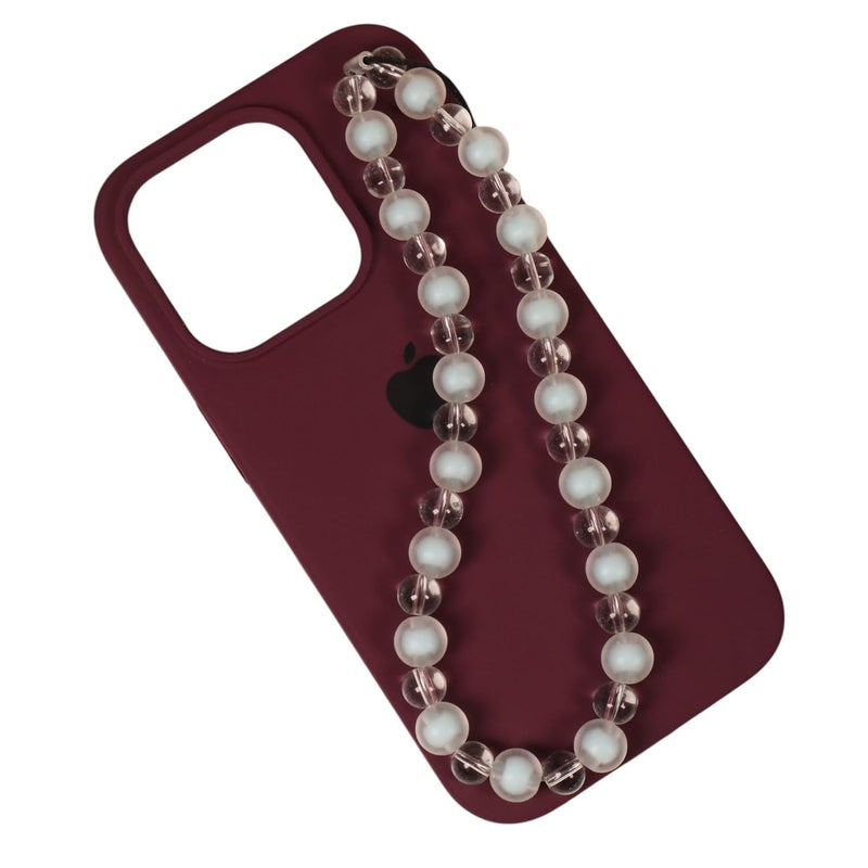 Threads & Beads mobile charm with dual beads and transparent beads, mobile charm - Image 1