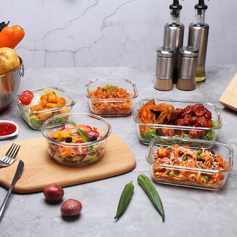 LOCK&LOCK Glass Food Container, Microwave-Safe Fruit Storage Box, Lunch Box [New Year Gift] LLG428_630ml - Image 3