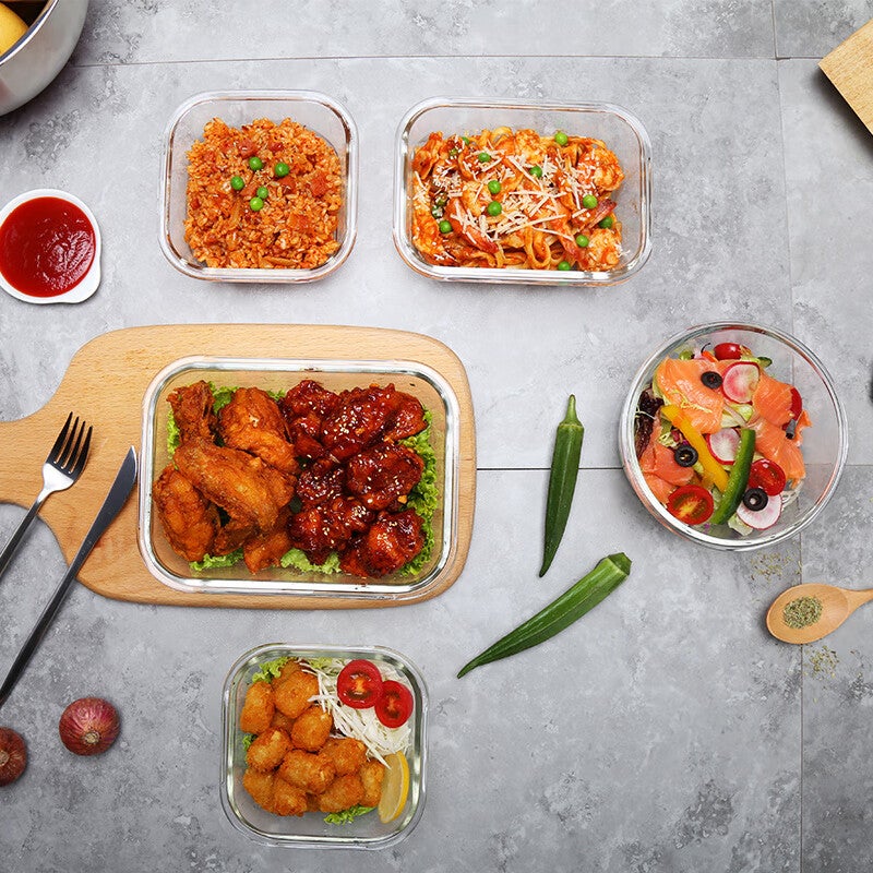 LOCK&LOCK Glass Food Container, Microwave-Safe Fruit Storage Box, Lunch Box [New Year Gift] LLG428_630ml - Image 2