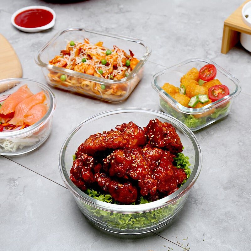 LOCK&LOCK Glass Food Container, Microwave-Safe Fruit Storage Box, Lunch Box [New Year Gift] LLG428_630ml - Image 5