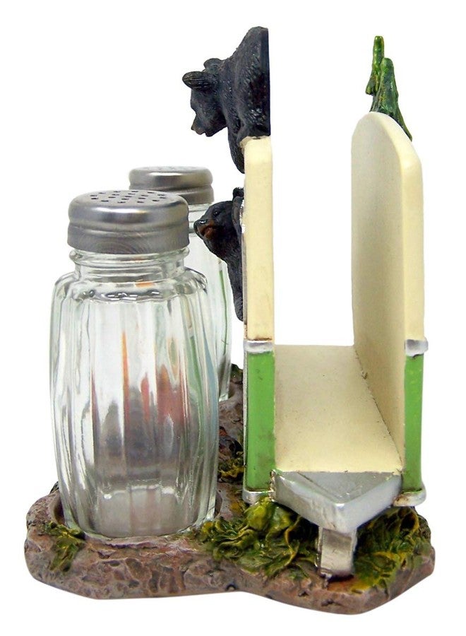 DeLeon Collections Rustic Kithcen Accessory- Black Bear in a Camper Salt and Pepper Shaker and Napkin Holder, 5 Inch (Shakers Included) - Image 5