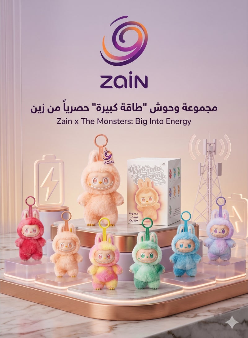 Zain Exclusive: Trendy "Labubu" Fluffy Plush Keychain & Bag Charm (High-Quality Copy) - Image 3