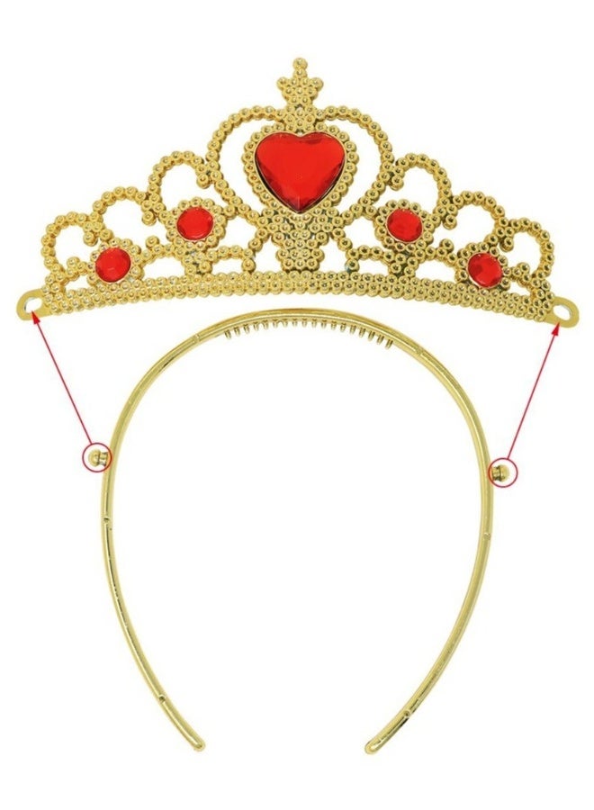 Princess Dress Up Accessories Gift Set For Belle Crown Scepter Necklace Earrings Gloves, Yellow, 5 Pieces  - Image 3