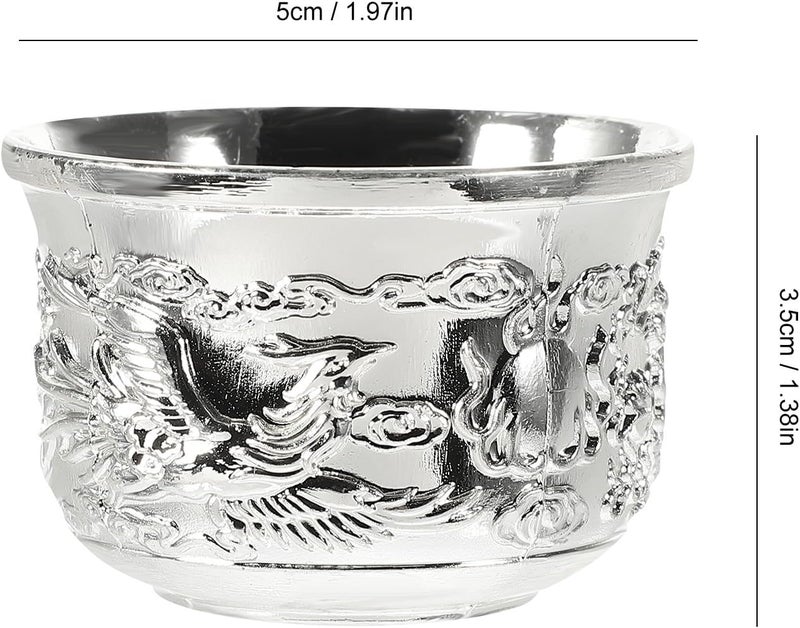 Vintage Metal Wine Cup Decorative Small Multi-function Liquor Cup Reusable Retro Style for Home Bar Party Tableware - Image 2