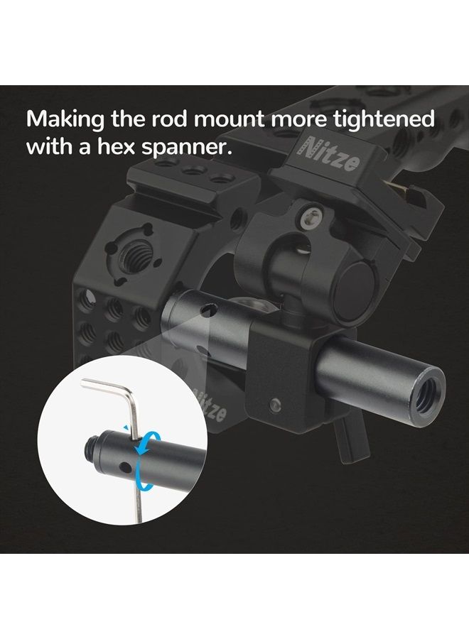 Nitze 15mm Rod with 3/8” Screw 1 Inch/2 Inches/3 Inches (3 pcs) Aluminum Alloy 15mm Rods wtih 3/8" Male to Female Threads - R15-3/8-KIT - Image 5