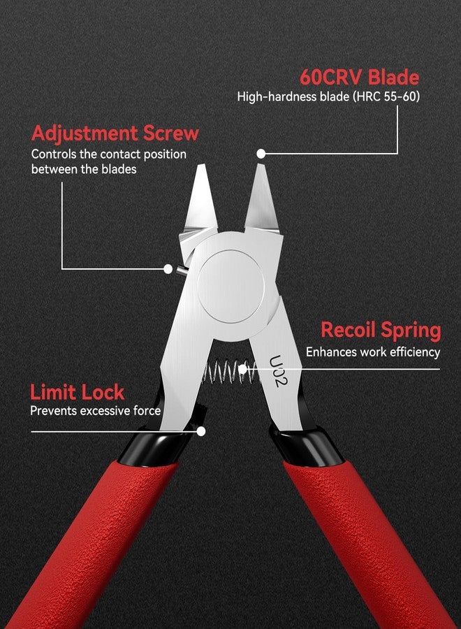 Uleey Model Nippers with Ultra-thin Single Edge, Uleey 4.9 inch Sprue Cutter for Beginners, U02 Model Cippers for Plastic Model Building and Fixing (Red) - Image 5