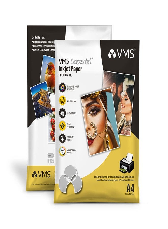 VMS Imperial 260 GSM A4 Matte Photo Paper – Waterproof, Pack of 20 sheets, Compatible with all Inkjet Printers - Image 1