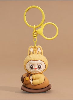 Generic New Labubu Rocking Horse Keychain - Cute 3D Figurine, Creative Bag Charm for Students, Trendy Star-Inspired Design  - Image 1