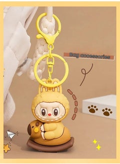 Generic New Labubu Rocking Horse Keychain - Cute 3D Figurine, Creative Bag Charm for Students, Trendy Star-Inspired Design  - Image 5