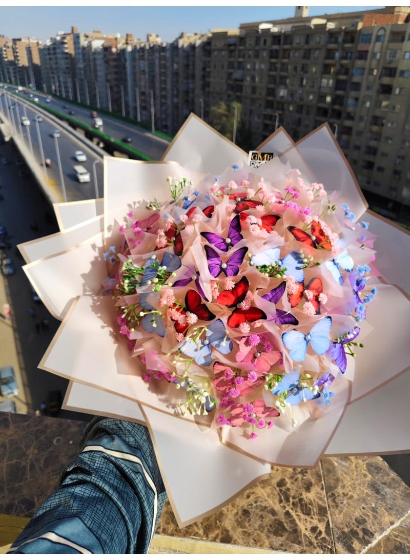 Luxury Colorful Butterfly Bouquet – Unique Elegant Floral Design